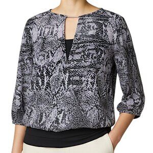 Jennifer Lopez Purple Snake Print Y2K Wrap Top Women's Size S NWT